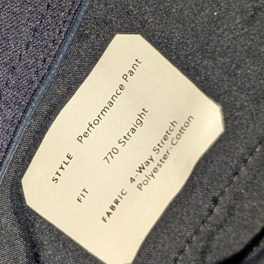 J.Crew Mens 770 Straight Fit Performance Pant Black 4-Way Stretch 33x34 NEW $120